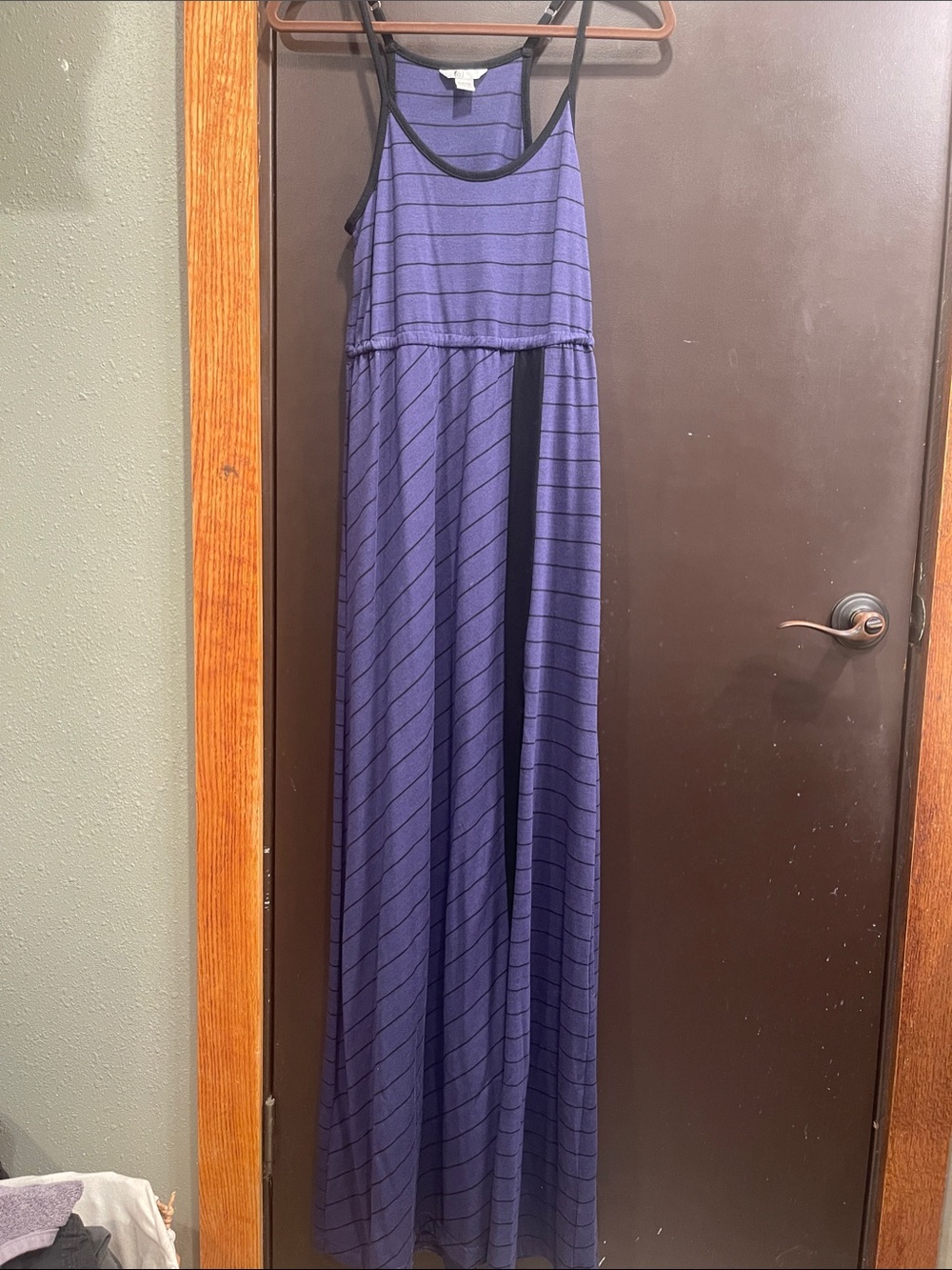 Volcom Purple Striped Maxi Dress